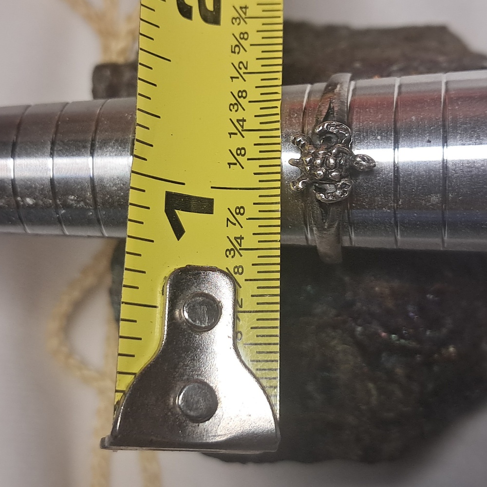 Tiny Turtle Ring In .925 Sterling - image 5